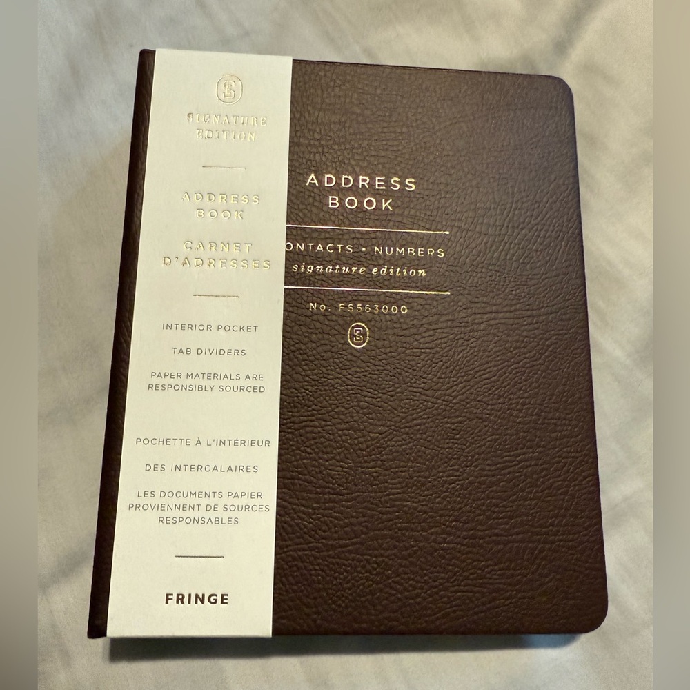 Fringe  Signature Edition Address Book NWT